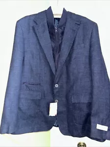 Robert Graham Men’s Downhill Wool & Linen Blazer Jacket Tailored Size 48 - Picture 1 of 14