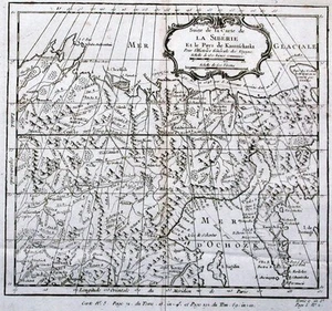 Antike Karte, Bellin, Kartensuite von Sibirien und dem Land Kamtschatka - Bild 1 von 1