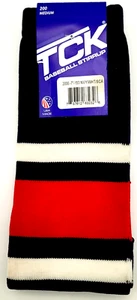 TCK Baseball Stirrup Socks Men's 200E Medium 7" Navy White Red Brand New W/ Tags - Picture 1 of 5