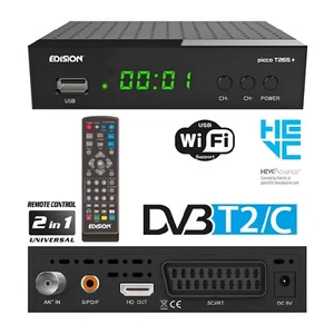 EDISION Picco T265+ digital Receiver terrestrisch & Kabel DVB-T2 / C HDMI Scart - Bild 1 von 9