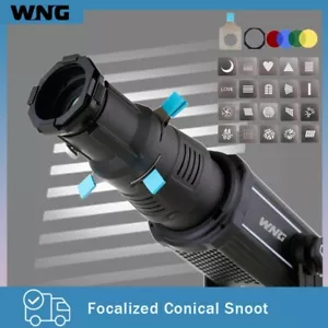 Optical Snoot Kit Bowens Mount with 20 Gobos Built-in Geometric Sheet Color Gels - Picture 1 of 10