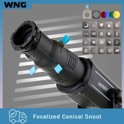 Optical Snoot Kit Bowens Mount with 20 Gobos Built-in Geometric Sheet Color Gels - Image 1 of 4