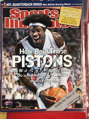 2004 Sports Illustrated DETROIT Pistões BEN WALLACE Auto COA Campeonato NBA - Imagem 1 de 2