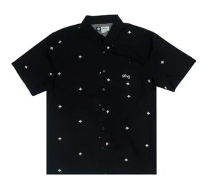 LRG Lifted Research Group Men's Woven Button Down Shirt Black (Multiple Sizes) - Picture 1 of 8