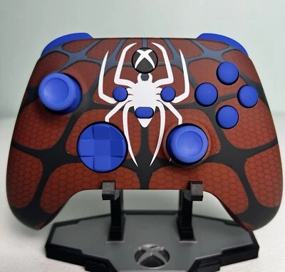 Marvel SpiderMan  - Soft Red & Blue - Custom Wireless Controller for Xbox Or PC - Image 1 of 4