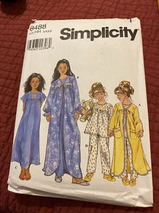 SIMPLICITY PATTERN 8488 GIRLS' SLEEPWEAR SZ 3-6 - Picture 1 of 2