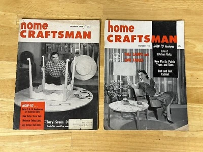 Home Craftsman Magazine Dec 1958 & Oct 1957 Vintage DIY's & Advertising Lot of 2 - Image 1 of 4