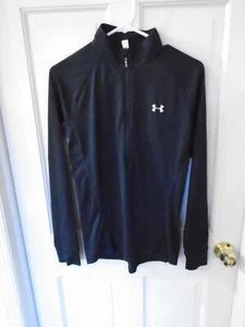 UNDER ARMOUR HEAT GEAR WOMEN'S ZIP FRONT LONG SLEEVE LOGO TOP STRETCHY M - Picture 1 of 4