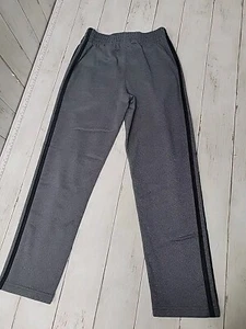 Adidas Boys Grey With Black Stripes Sweatpant Size 8 - Picture 1 of 6