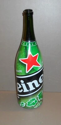 Бутылка Heineken Green XL 3 кварты /5,4 жидк. Oz. 19 дюймов в высоту - ПУСТОЙ - Изображение 1 из 4