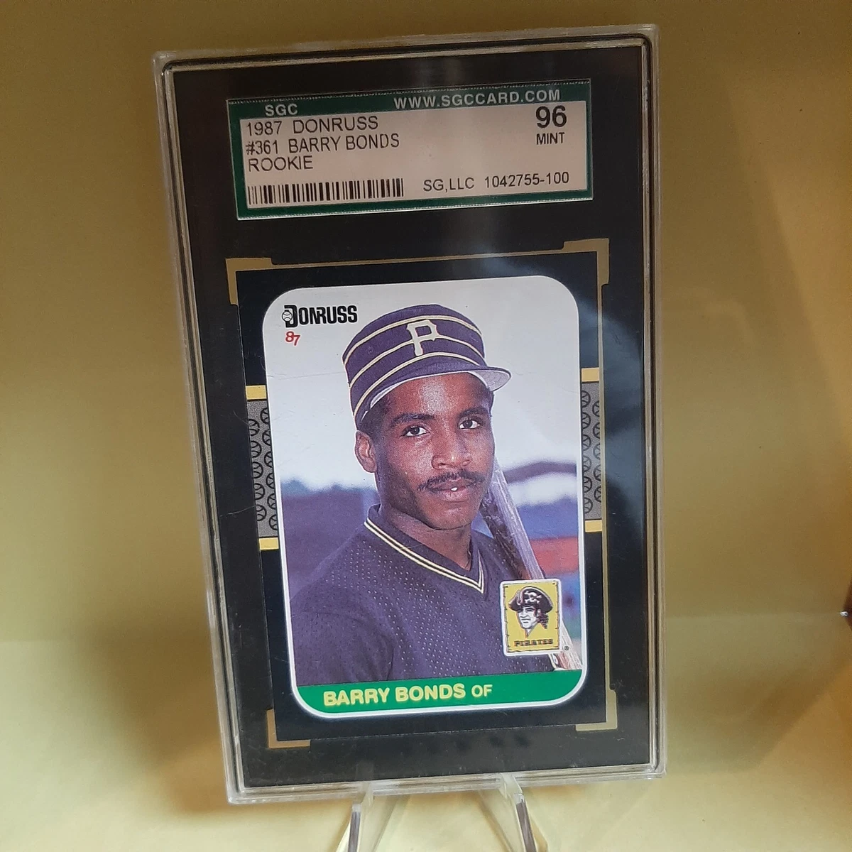 Donruss Barry Bonds Grade 9.5 Rookie Baseball Trading Cards