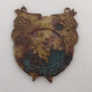Dienstmedaille Mexikanische Grenze U.S. Army 1918, messingfarben, antik - Bild 1 von 7
