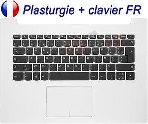 Plasturgie Blanche avec Clavier Français AZERTY pour LENOVO IdeaPad 320-14 - Photo 1/1