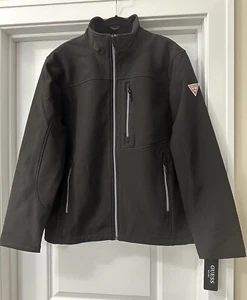 GUESS Men's Black Softshell Jacket With Pockets Size Large - $150 NWTG! - Picture 1 of 10