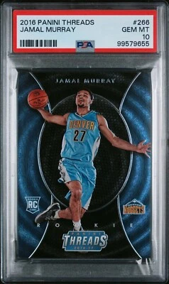 Jamal Murray Rookie Card 2016-17 Panini Threads #266 PSA 10 💎 Pop 22 - Imagem 1 de 2