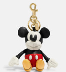 COACH DISNEY x Limited Edition Mickey Mouse Leather Doll Keychain Fob Charm NWT