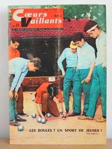 Coeurs Vaillants N°34 Les boules ? Un sport de jeunes ! 23 août 1962 - Bild 1 von 4