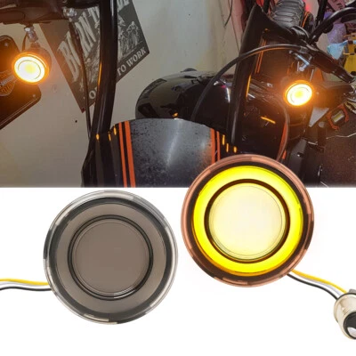 Luces de señal de giro LED 2" 1157 bombilla para Harley Davidson Softail Springer Fatboy Foto 1 de 4
