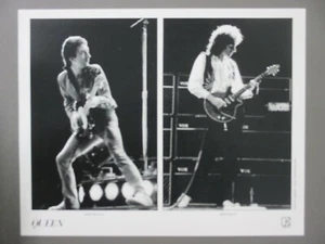 Queen promo photo 8 X 10 black & white glossy John & Brian May 1981 ! - Picture 1 of 1
