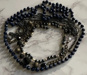 Vintage Crafting Jewelry Parts Repair Harvest Blue Beads JW-28 - Picture 1 of 8
