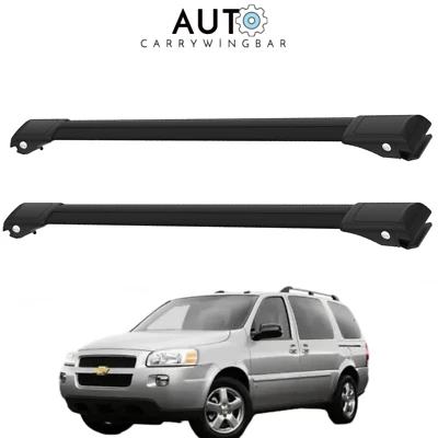 Поперечные дуги багажника на крышу для Chevrolet Uplander 2005-2009 черные алюминиевые 2 шт. - Изображение 1 из 4