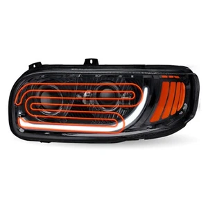 Trux Heated LED Projector Headlight W/ Black Interior, Driver Side For Peterbilt - Picture 1 of 4