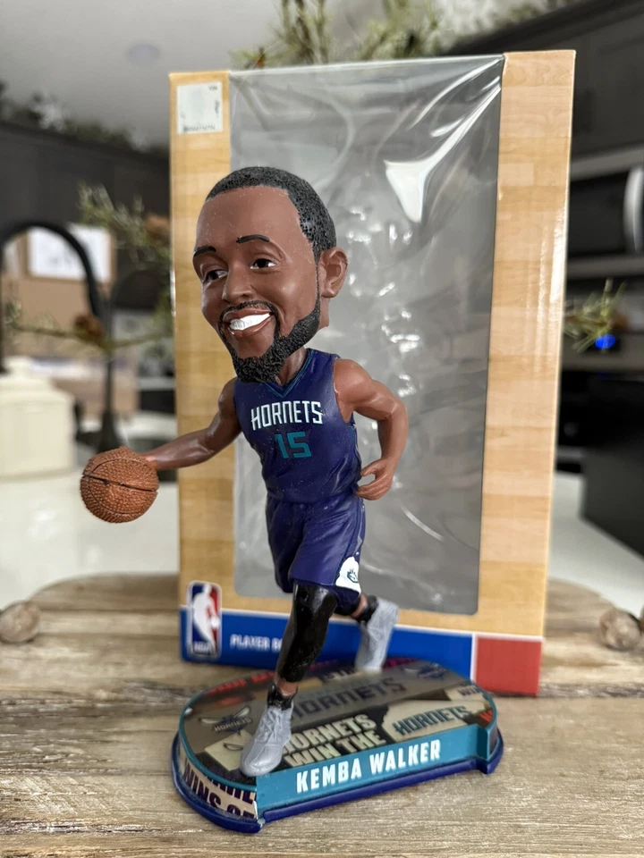KEMBA WALKER Charlotte Hornets / UCONN Huskies NBA Headlines Bobblehead NIB! - Image 1 of 2