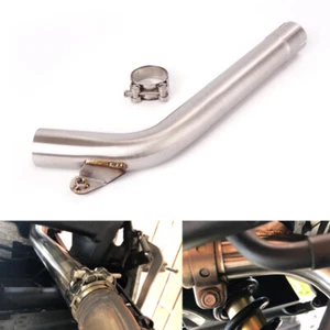 For Yamaha FZ6 FZ6N 2007-2011 Stainless Steel Exhaust Pipe for Stock Mufflers - Foto 1 di 8