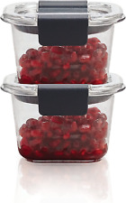 Rubbermaid Brilliance Food Storage Container, Mini, 0.5 Cup, Clear, 2 Clear 