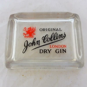 Cendrier Ashtray publicitaire - ORIGINAL JOHN COLLINS DRY GIN 12 cm x 9 cm - Imagen 1 de 1