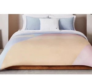 New Lacoste Colorblock Ombré Twin Duvet Cover & Sham Set - Picture 1 of 6