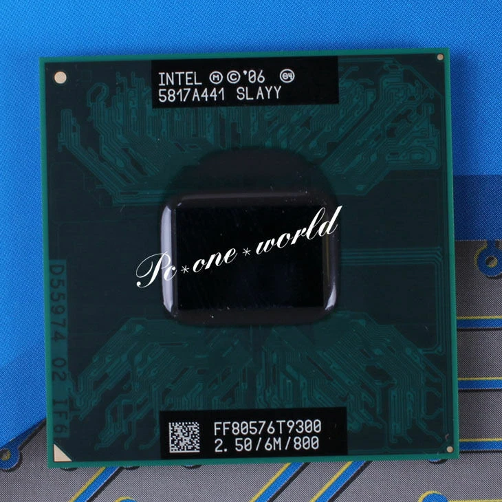 Intel Core 2 Duo Mobile T9300 2.5 GHz Dual-Core 6M 800MHz Processor Socket P CPU - Image 1 of 1