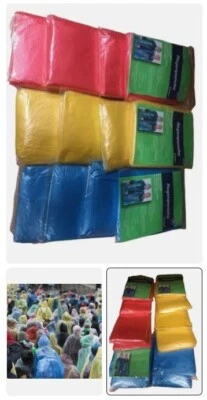 TIMTINA Regenponcho Einweg Regencape Festivalponcho Notfallponcho Regenschutz Regenjacke