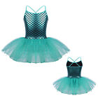 Girls Kids Ballet Dance Party Dress Sequined Tutu Leotard Dancewear Costume