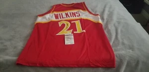 Camiseta Dominque Wilkins Atlanta Hawks #21 Roja XL Estilo Profesional JSA WP191443 - Imagen 1 de 5