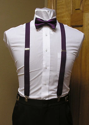 Hombre Clip-on Tirantes X Espalda y Pajarita Retro Steampunk Disfraz Esmoquin Baile de graduación Foto 1 de 2