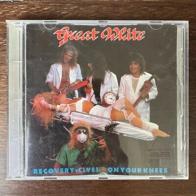 GREAT WHITE - RECOVERY: LIVE! ON YOUR KNEES (CD) 1987  RARE!!  ENIGMA / D2-73295 - Image 1 of 3