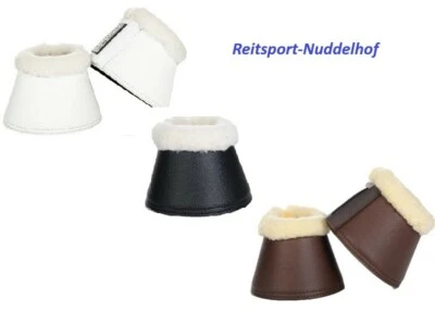 % HKM Hufglocken Comfort 8503 Lederimitat schwarz weiß braun -UVP €29,95 -NH - Bild 1 von 4