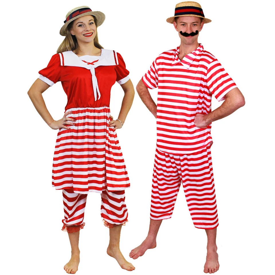 1920'S BATHER COSTUME VICTORIAN BATHING SUIT FANCY DRESS COSTUME SWIMSUIT 1920S - Image 1 of 1