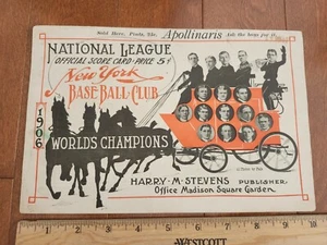 Rare 1906 New York Giants Baseball Program vs. Braves - Incredible Cover Art - Picture 1 of 10