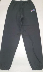 20406 Mens NFL BUFFALO BILLS Full Length Jersey SWEATPANTS New BLACK - Picture 1 of 1