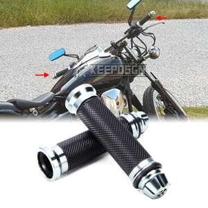 Empuñaduras de manillar de motocicleta de 7/8" para motocicletas Honda Yamaha Suzuki Kawasaki - Imagen 1 de 8