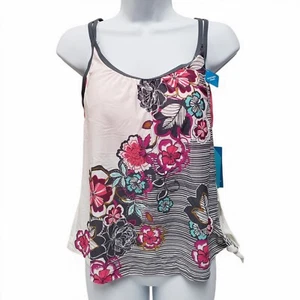 Free Country Damen Blumen Schwimm Top Tankini Größe Large - Bild 1 von 9