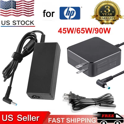 For HP Pavilion Envy Laptop AC Adapter Power Supply Charger 45W 65W 90W Blue Tip - Image 1 of 4