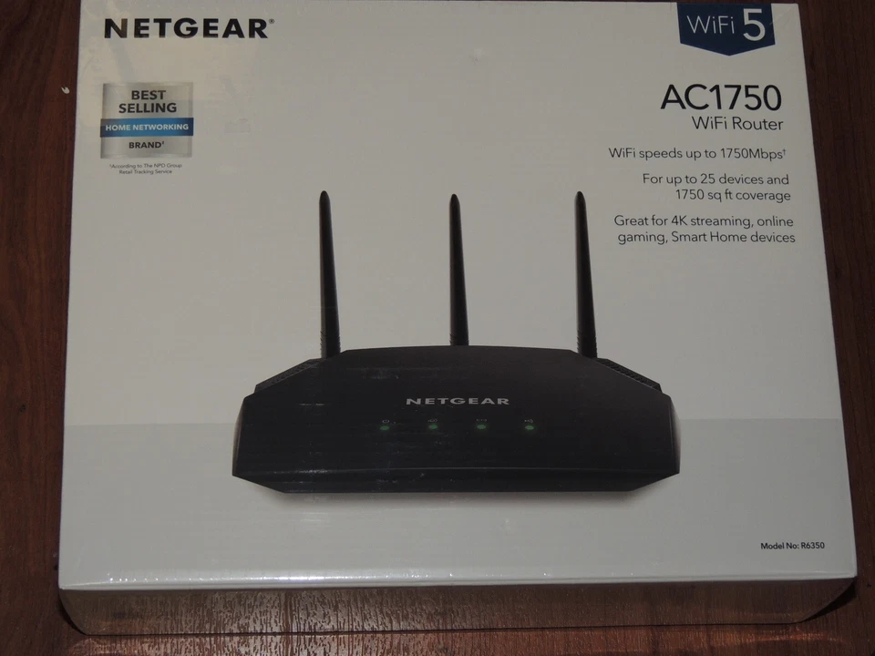New - Netgear AC1750 Smart WiFi Router - 802.11 AC Dual Band Gigabit - R6350 - Image 1 of 1