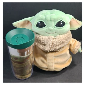 Disney Star Wars Mattel Baby Yoda Tervis Tumbler 16 once e peluche giocattolo Yoda bambino - Foto 1 di 19