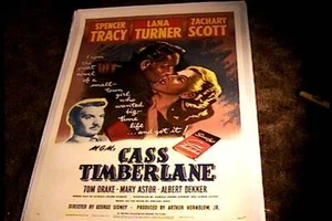 CASS TIMBERLANE ORIG MOVIE POSTER 1949 LINEN SPENCER TRACY LANA TURNER - Picture 1 of 1