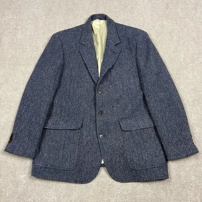 Orvis Herringbone Tweed Blazer Jacket Sports Coat Wool Size 42R Single Breasted - Image 1 of 4