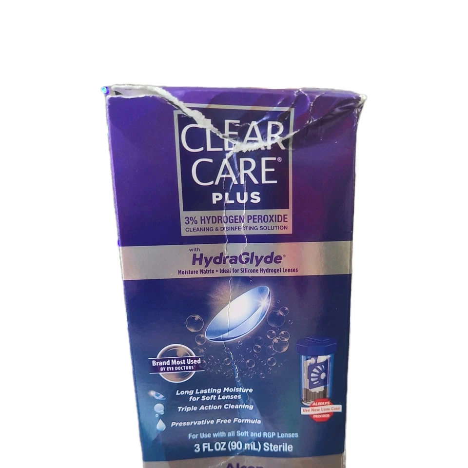 Solución de limpieza y desinfección de lentes Clear Care Plus hidraglido estéril 3 oz Foto 1 de 1