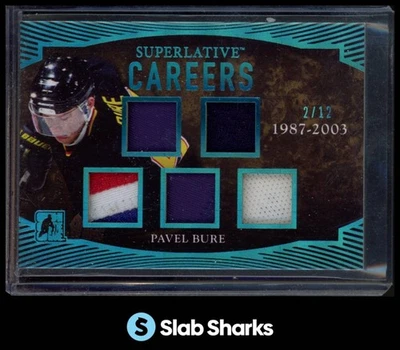Hoja en el juego Superlativo Pavel Bure Carreras 2017 Blue Spectrum Foil Mem/12 Foto 1 de 4